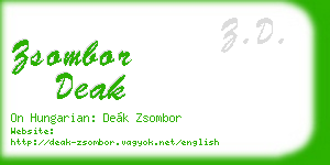 zsombor deak business card