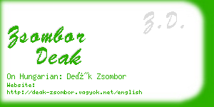 zsombor deak business card